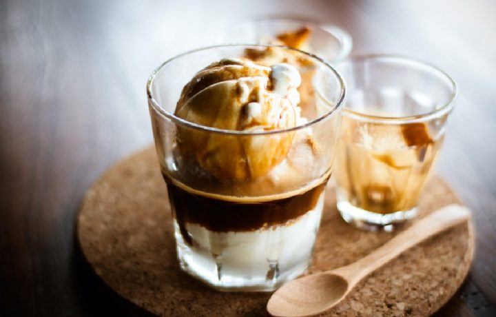 Enjoy music with the Affogato coffee